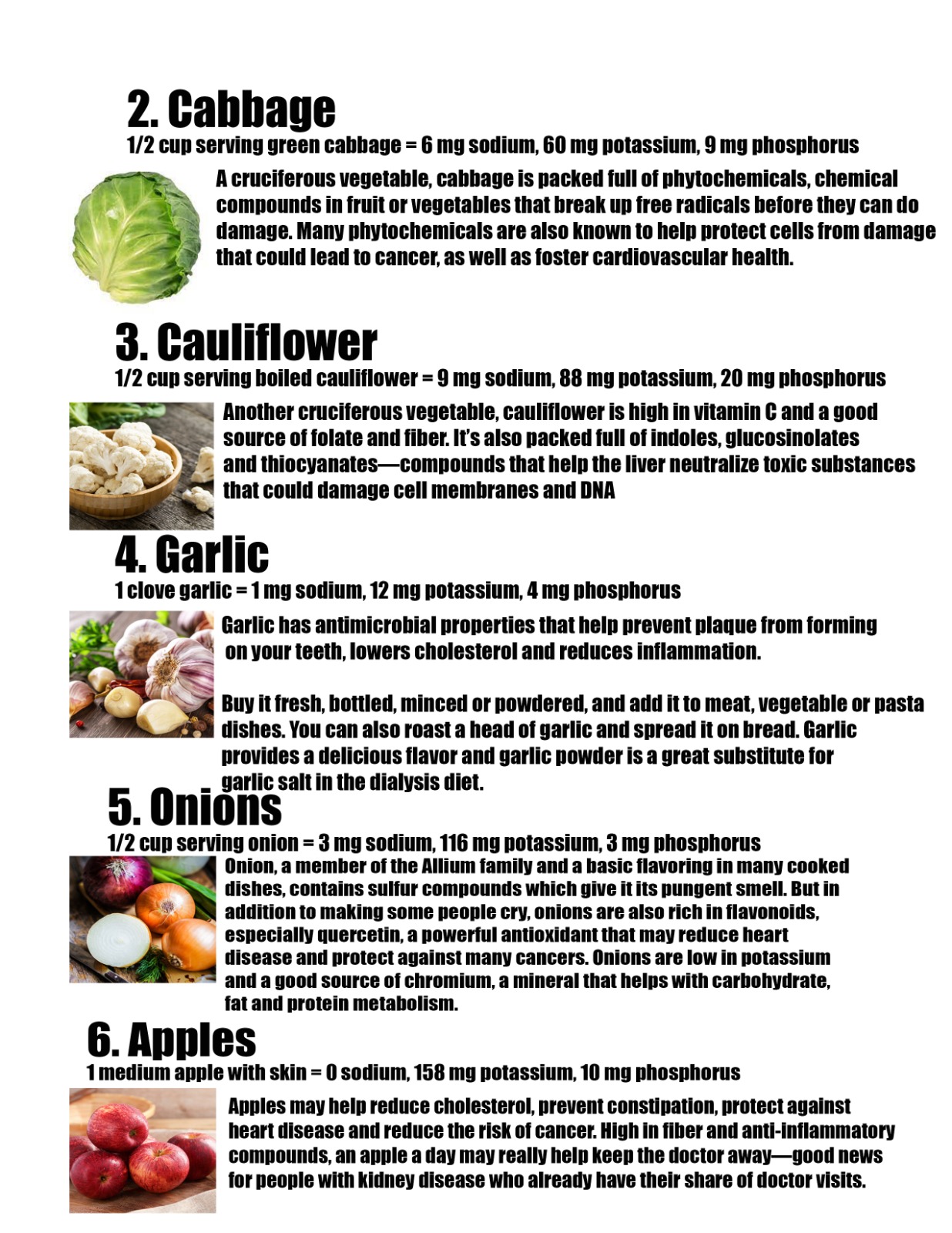 MKP's Top 15 Healthy Foods for People with Kidney Disease