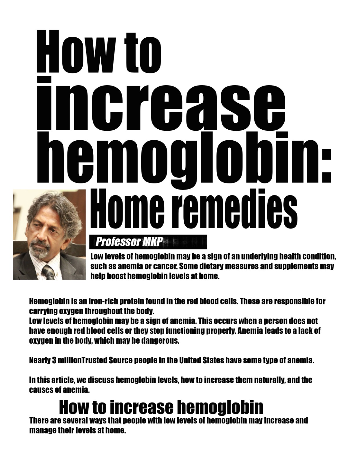 Hemoglobin Boosting Tips