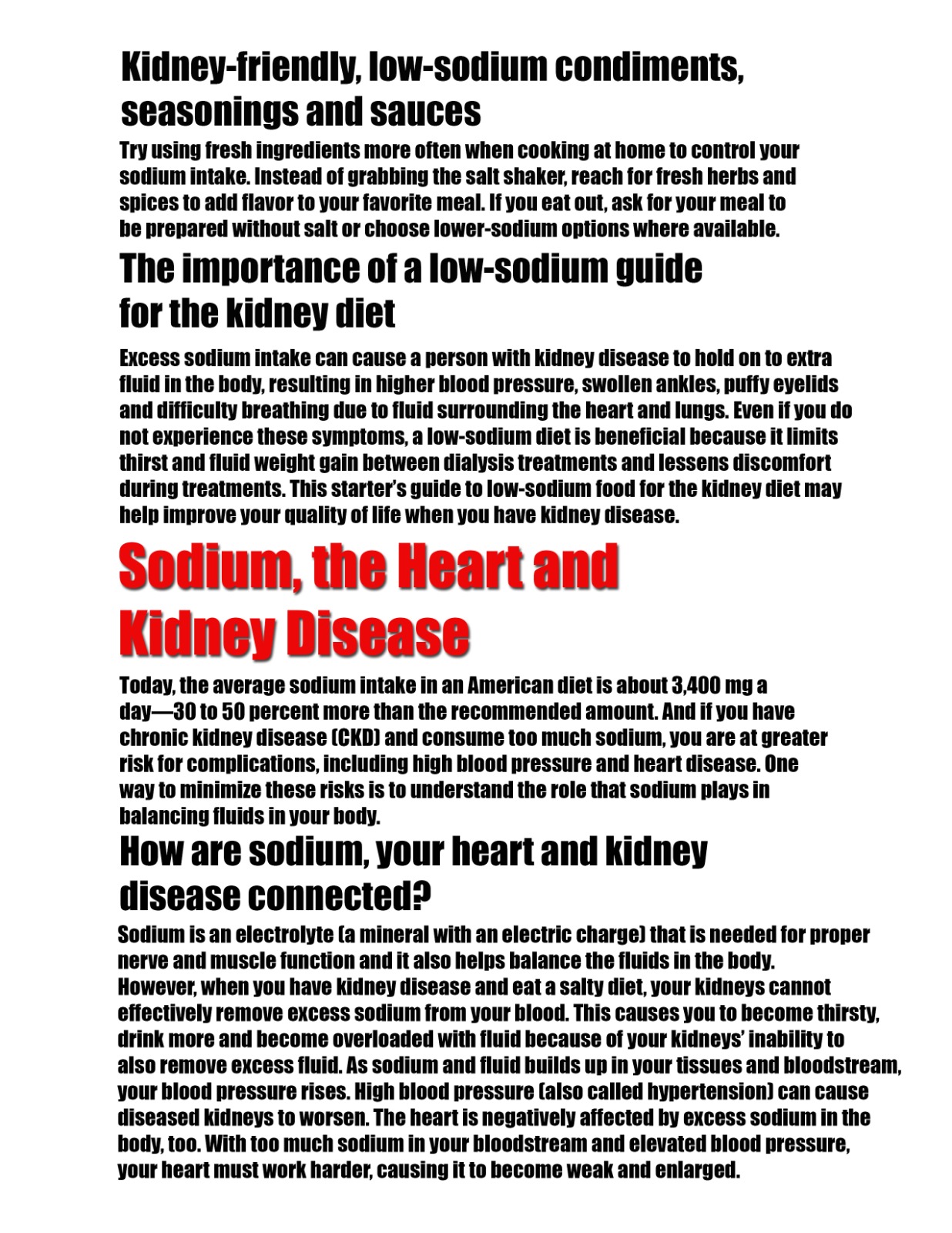 Sodium & Kidney Health